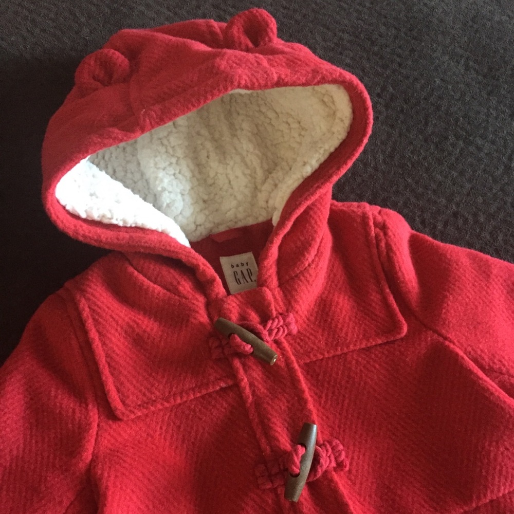 Girls Baby Gap red wool coat 18-24 months